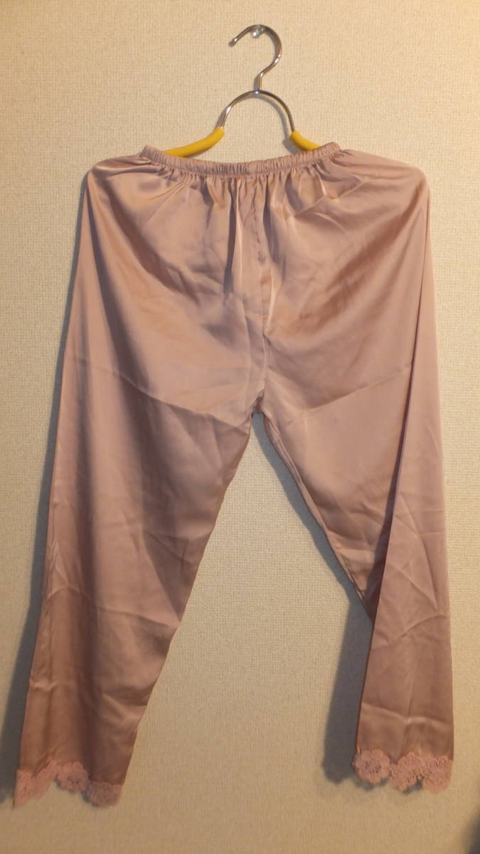 ★Ladies Polyester Pajama★Pants Size M レディースナイトウェア パジャマパンツ サイズM USED IN JAPAN PINK拍卖