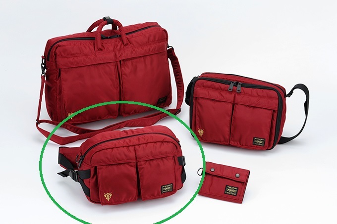 ポーター ガンダム シャア 赤い彗星 ウエスト ポーチ バッグ 2way ボディー スリング 旅行 遠足 タンカー ジム スポーツ 美品拍卖