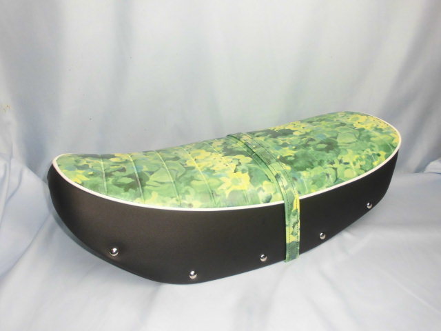 ■ DAX125 ダックス125 純正シート用 グリーン花柄シートカバー 花柄ベルト付 ST125拍卖