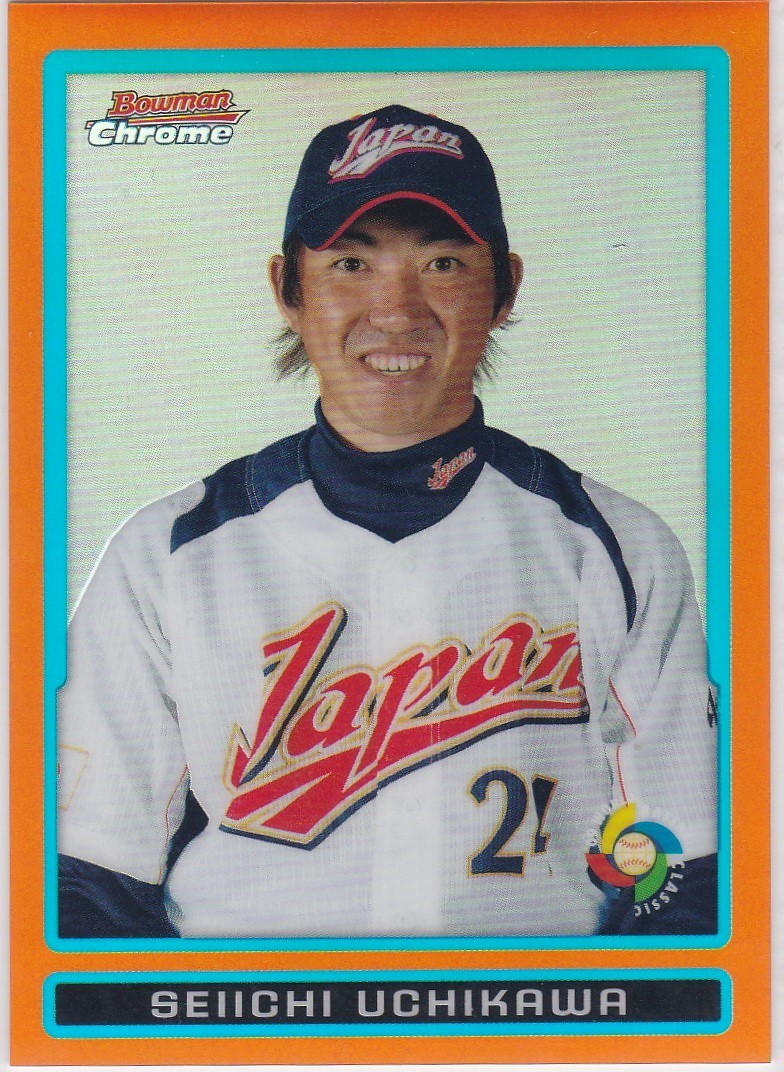 内川聖一 2009 BOWMAN CHROME WBC ORANGE REFRACTOR /25拍卖
