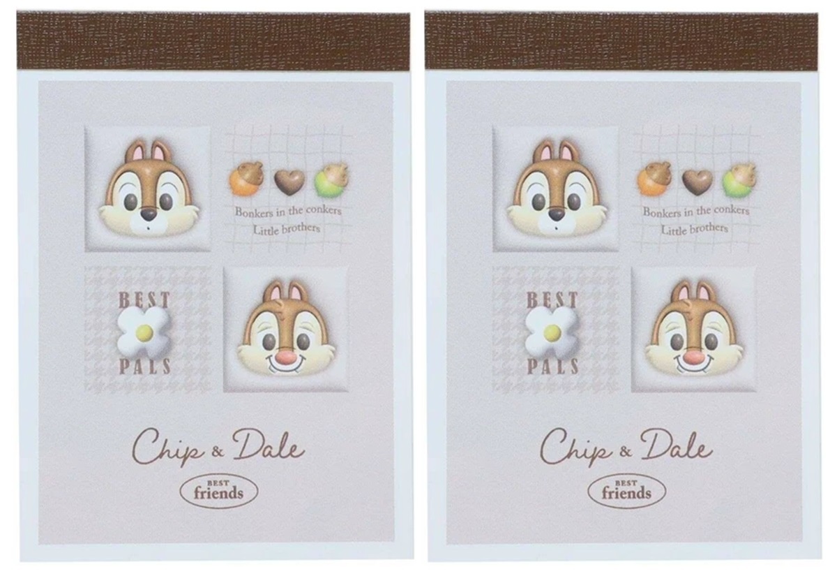 カミオジャパン キャラクター ミニメモ帳 2冊セット メモ帳 チップ&デール拍卖