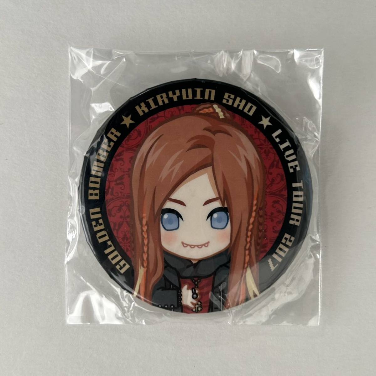 新品☆昔の金爆 缶バッジ 鬼龍院翔④【MUKASHINO KINBAKU ゴールデンボンバー 2017年 V系 グッズ ガチャ イラスト 有】拍卖