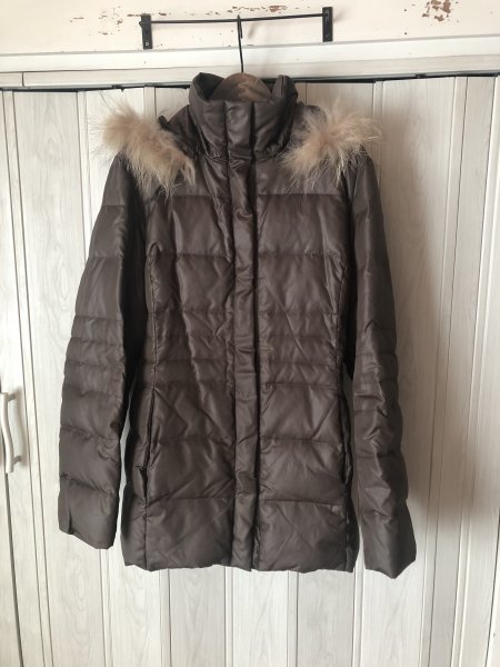 ◆LABEILLE/ブラウンのフード付きダウンジャケット/LL◆拍卖