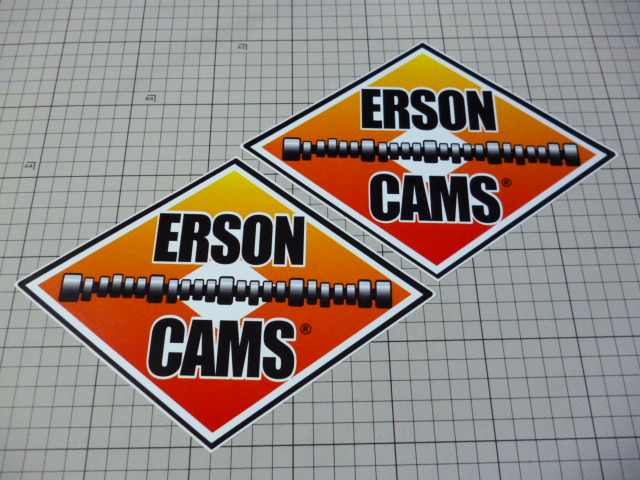 ERSON CAMS ステッカー 2枚 (225×162mm) エルソン カム拍卖