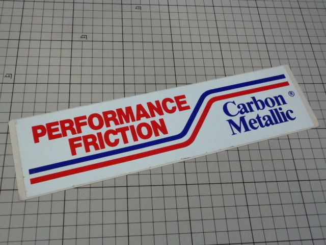 PERFORMANCE FRICTION Carbon Metallic ステッカー 当時物 です(265×71mm) PFC拍卖