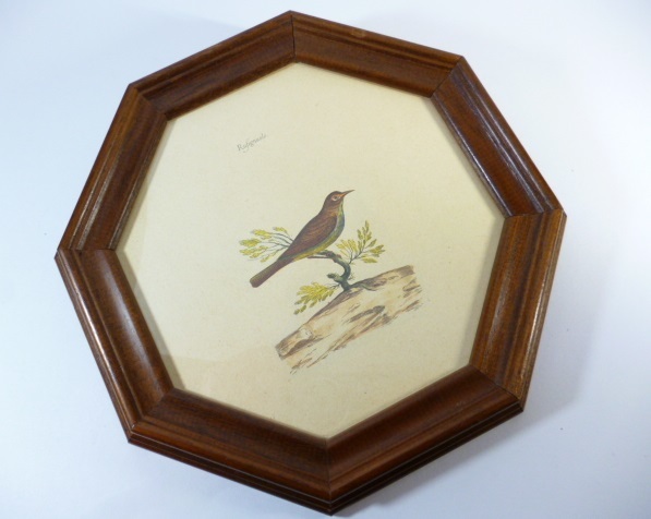 Й イタリア製 壁掛け 壁飾り Й ITARY ヴィンテージ 鳥 絵 画 額 フレーム bard 飾り拍卖