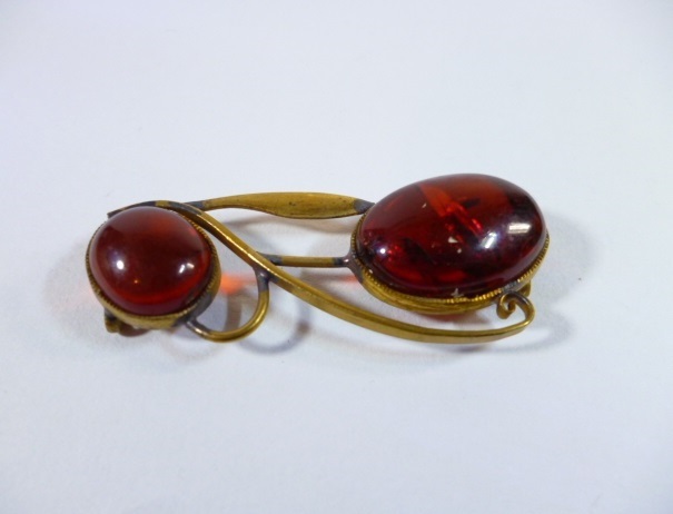 Ж ヴィンテージ 琥珀 帯留め Ж アンバー拍卖