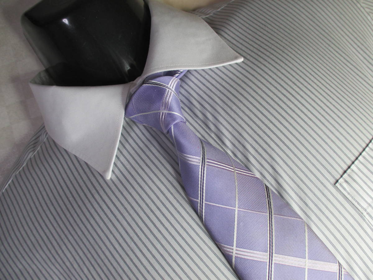 ◇ケイパ Kaepa U.S.A ◇ネクタイ◇中古品◇格子の柄◇紫色系◇第31弾ブランドがいっぱい◇31-40◇拍卖