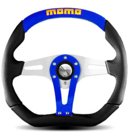 【MOMO(モモ)正規品】 ステアリング TREK(トレック) 35パイ ブルー 【T-3】拍卖