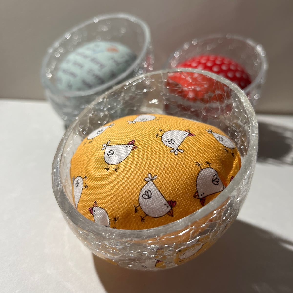 100均の器 ピンクッション*ニワトリ*拍卖