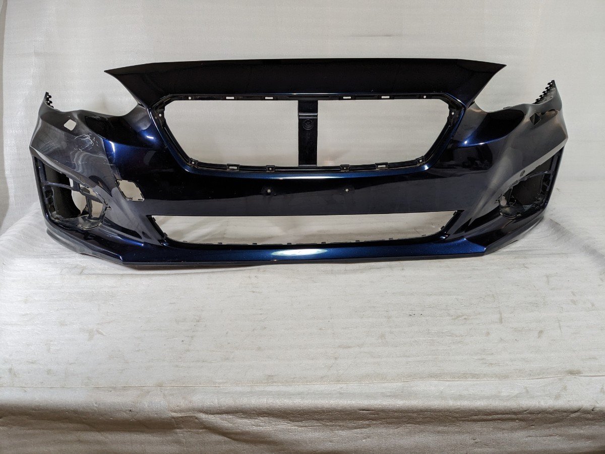 スバル純正 GK2/GK3/GK6/GK7 GT2/GT3/GT6/GT7 前期 インプレッサスポーツ フロントバンパー 57704FL000 ネイビーブルー 棚番G-543拍卖