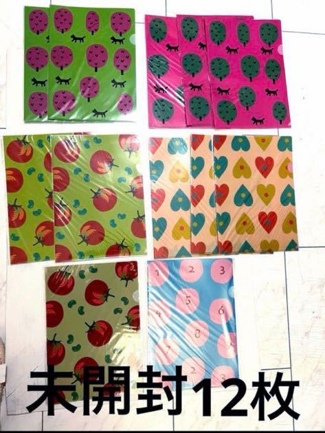 新品 未開封 クリアファイル 12枚 文具店購入 ポップ柄拍卖