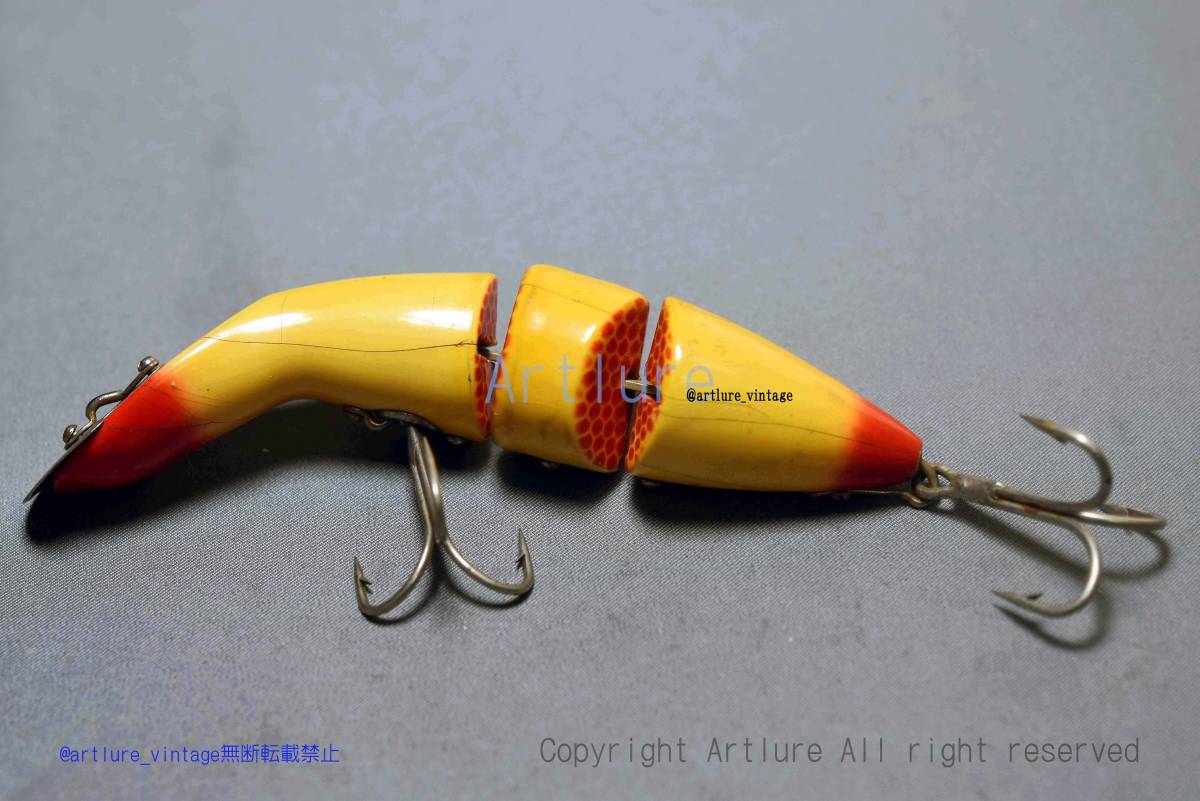 VINTAGE WOODEN LURE HEDDON HEDDOM GAME FISHER #5300 1923~ (8241-61 )USA MADE #OLDLURE #ARTLURE_VINTAGE #ヴィンテージルアー拍卖