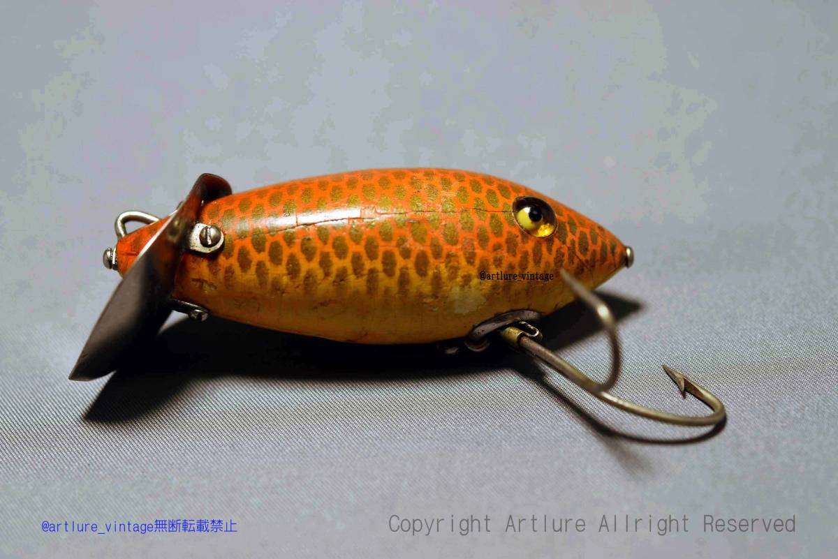 VINTAGE WOODEN LURE HEDDON (8266A-58 )USA MADE #OLDLURE #ARTLURE_VINTAGE #ヴィンテージルアー拍卖