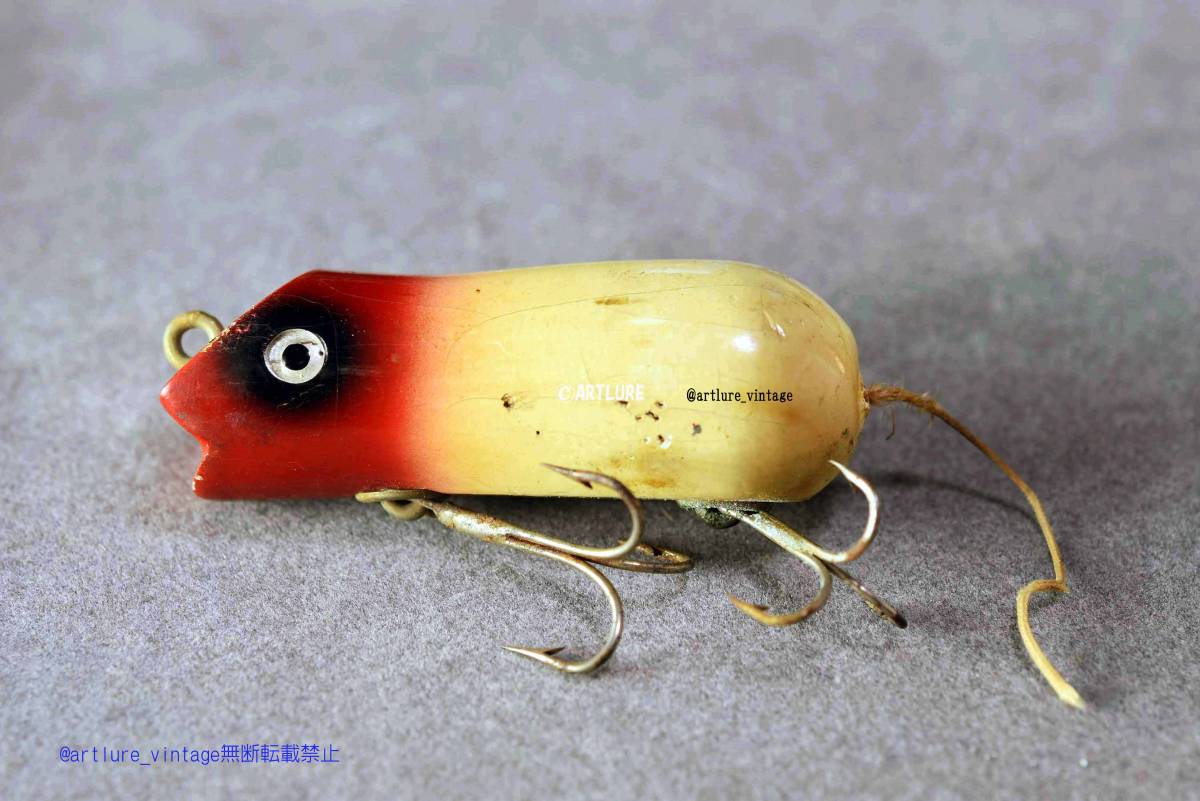 オールド珍品希少面白ルアー SHAKESPEAR MARLY'S MIGHTY MOUSE C1940 WOODEN LURE VINTAGE LURE(6038-140)USA #OLDLURE #ARTLURE_ 拍卖