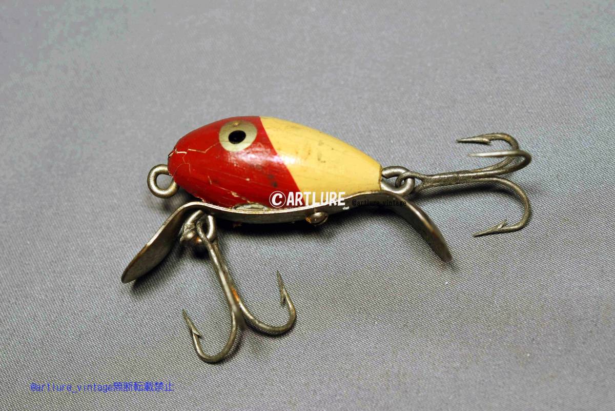 オールド珍品希少面白ルアーDOPPY 6603 C1939 WOODEN LURE VINTAGE LURE (4727-232)USA #OLDLURE #ARTLURE_VINTAGE 拍卖