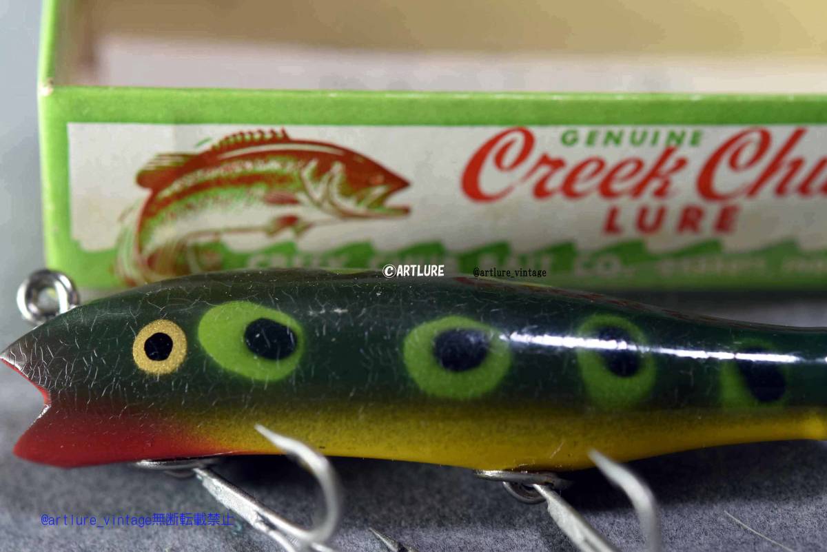 VINTAGE LURE CREEK CHUB DARTER8010 CR c1922-24 wooden lure(6824-142)USA MADE #OLDLURE #ARTLURE_VINTAGE #ヴィンテージルアー拍卖