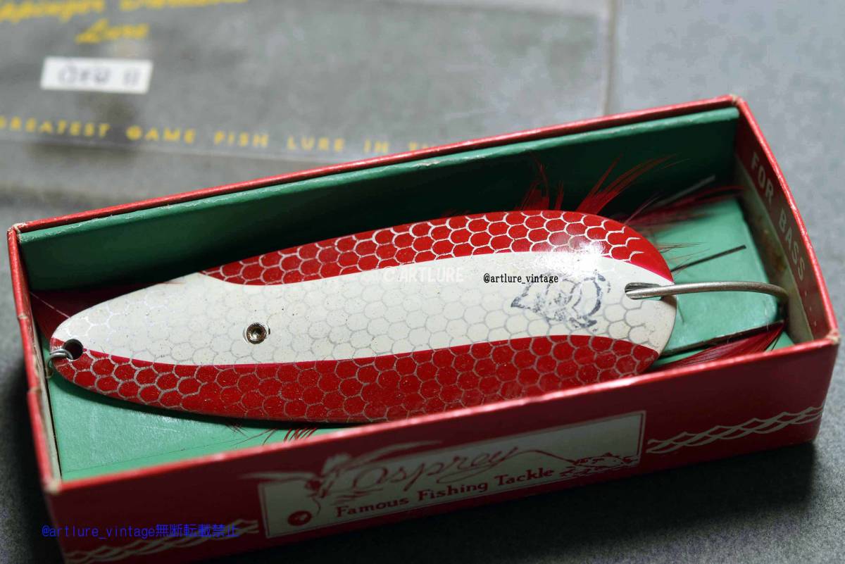 商品名 FEATHERD WEEDLES DARDIVLE EPPINGER OSPREY 516S SPOON c1920's VINTAGE LURE (4449-179)USA MADE #OLDLURE #ARTLURE_VINTAGE 拍卖