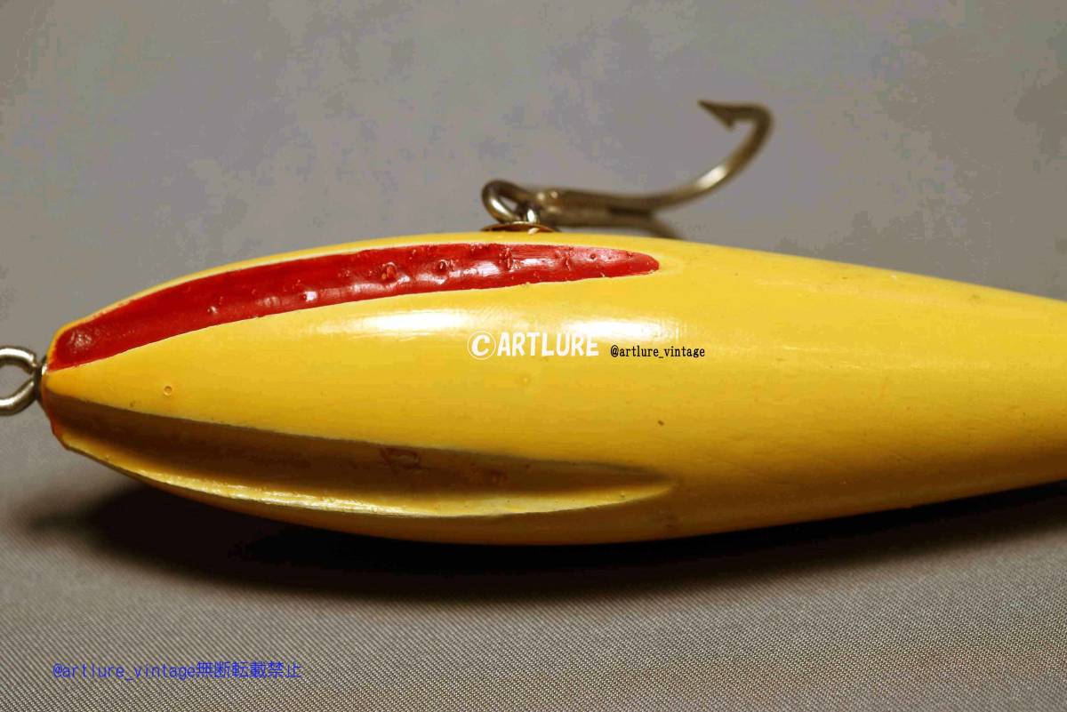 オールド珍品希少面白ルアー WILLSON BAIT CO. WOBBLER c1914 WODDEN LURE VINTAGE LURE (4345-124)USA #OLDLURE #ARTLURE_VINTAGE 拍卖