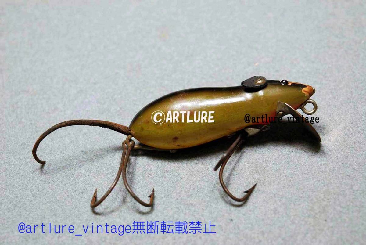 オールド珍品希少面白ルアー DAM WOODEN MOUSE VINTAGE LURE (4303-127)USA #OLDLURE #ARTLURE_VINTAGE 拍卖