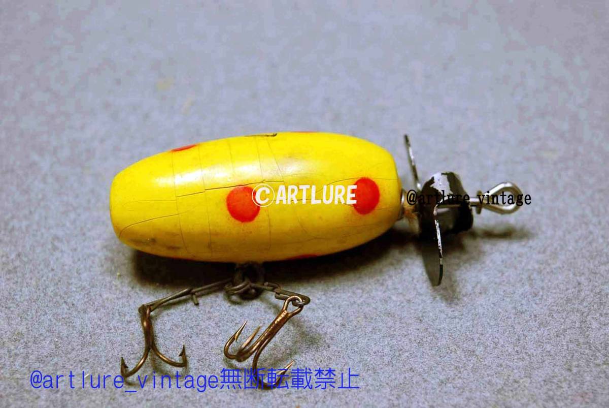 FISH CAKE #7 HELLIN TACKLE DETROIT Mi. c1956~ オールド珍品希少面白ルアー VINTAGE LURE (4222-127)USA #OLDLURE #ARTLURE_拍卖