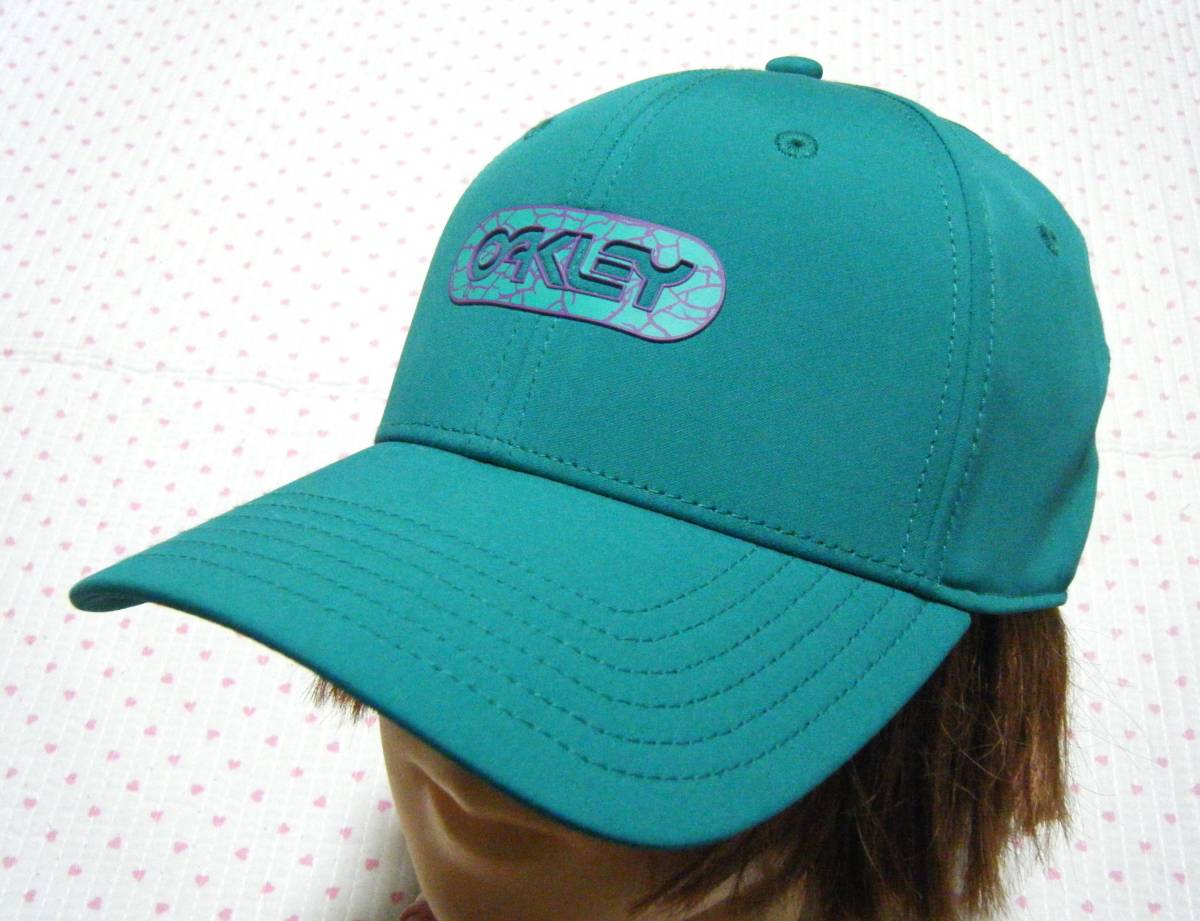 オークリー OAKLEY CRACKLE B1B FF HAT ゴルフ用高機能キャップ・帽子 緑系 サイズ L/XL オールシーズン 吸汗速乾/ストレッチ機能拍卖