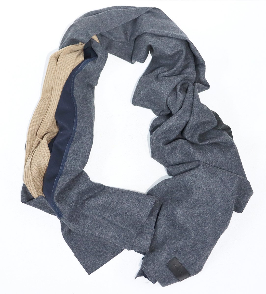 PATRICK STEPHAN (パトリックステファン) Jersey scarf “wrap” / ジャージスカーフ 212ASF03 極美品 GRAY MIX / ストール / マフラー拍卖