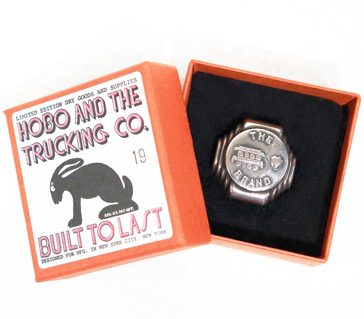 Freewheelers (フリーホイーラーズ / ホーボー&ザトラッキン) THE BRAND チェンジボタン シルバーリング 未使用品 19号 / HOBO拍卖