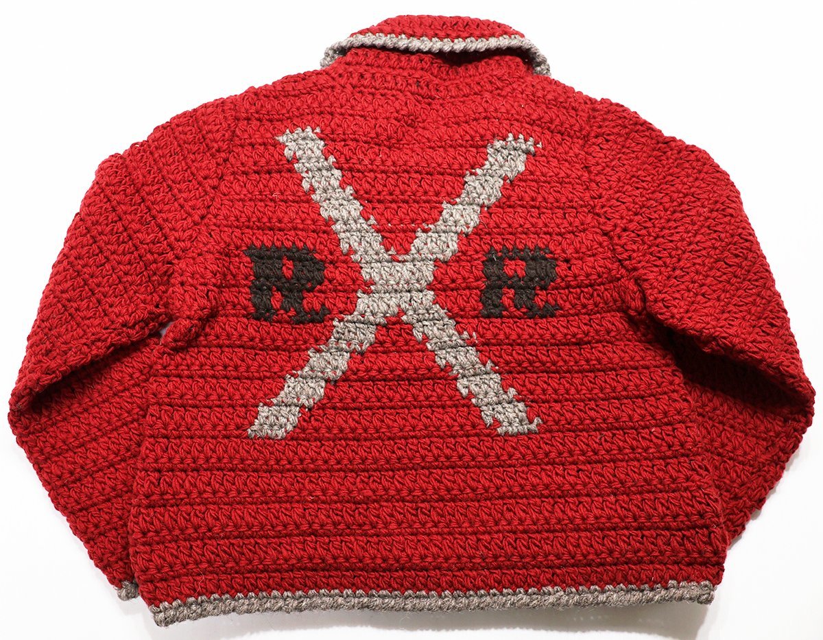 Bo's Glad Rags (ボーズグラッドラグス) アンデスウール ニットコート “R.R. Crossing” K17-01RB 未使用品 XS / バーンストーマーズ拍卖