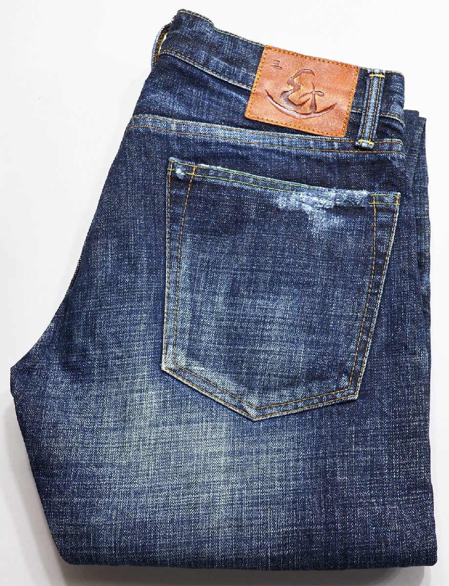 ETERNAL (エターナル) ローライズ クラッシュ&リペア ストレートジーンズ #53571 美品 インディゴ w30 / デニムパンツ拍卖