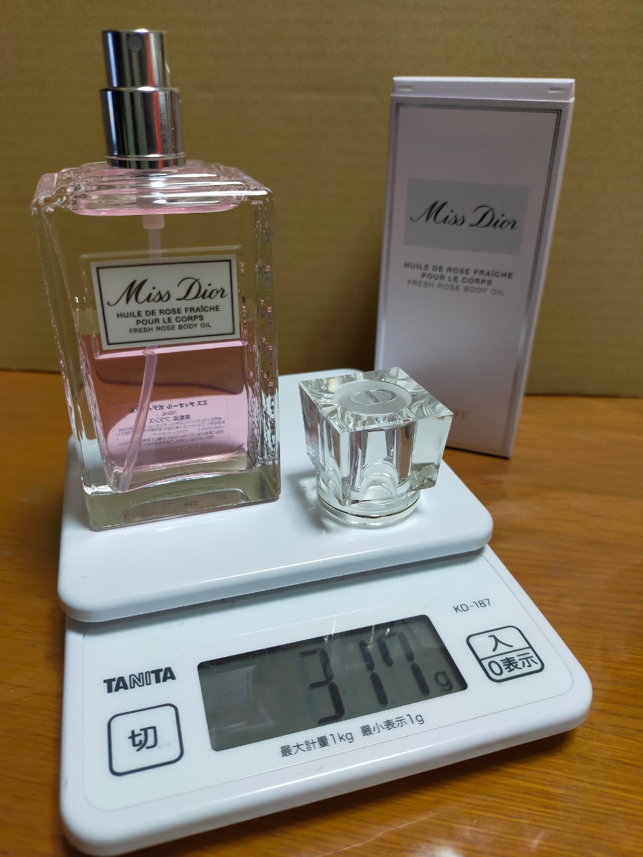 ローズ香り立つ♪ほぼ満タン 316g (^^ゞ フルボトル 100ml-SP「ミスディオール ボディオイル」スプレー 全体美 _/_/ 交渉OK、匿名OK! _/_/拍卖