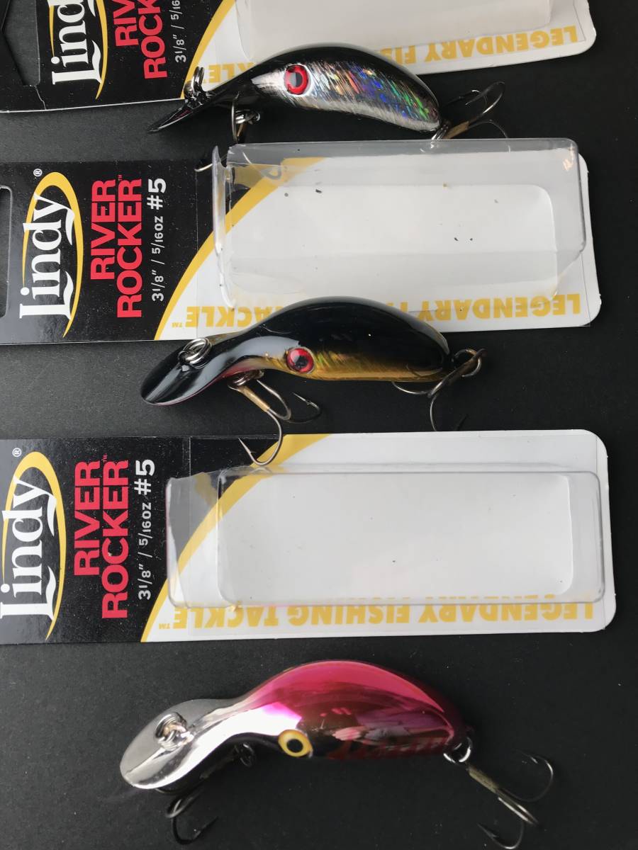 中古良品 Lindy RIVER ROCKER #5 リンディ リバーロッカー LRR5 5/16oz 3個セット アメリカンルアー 拍卖