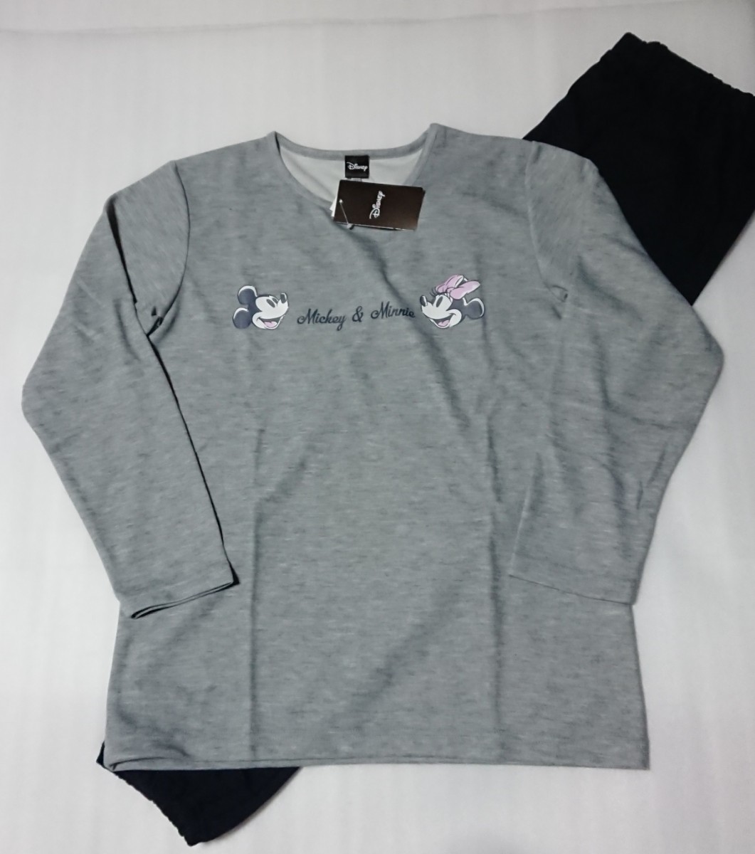 ミッキー ミニー なめらかスウェット 長袖 パジャマ ルームウェア 新品タグ付き LLサイズ拍卖
