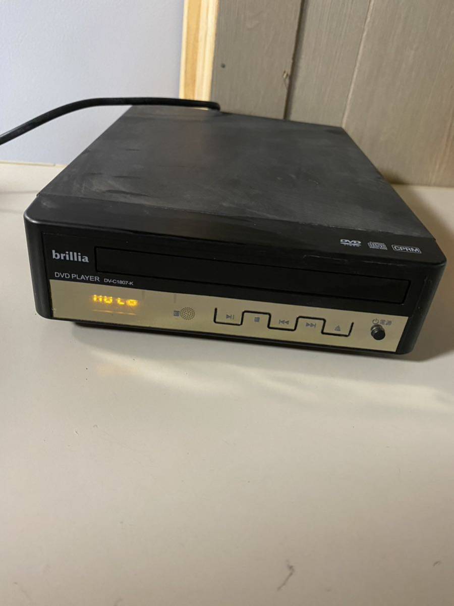アズマbrillia DVDプレーヤーDV-C1807-K【通電ジャンク品】拍卖