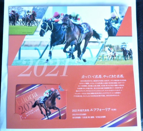 クオカードJRA エフフォーリア 2021年度代表馬 JRA Anniversary QUOカード 1000円 未使用 非売品 希少拍卖