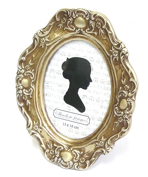 アンティーク調☆オーバル型フォトフレーム《艶消しゴールド》拍卖