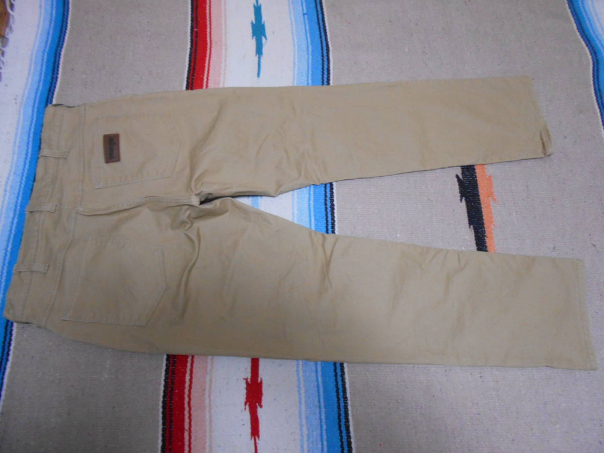 WRANGLER WESTERN JEANS KHAKI COWBOY RODEO ラングラー カーキ ジーンズ チノパン色 カウボーイ 馬車ジョッキー HOTROD MORTORCYCLE BIKER拍卖