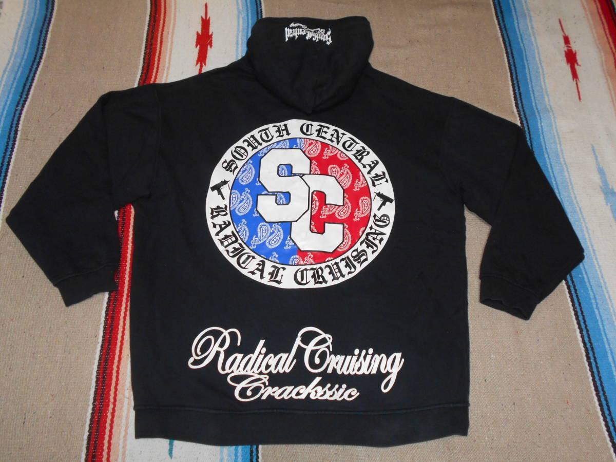 RADICAL CRUISING CRIPS BLOODS GANGSTER VENICE13 NO MERCY スウェット パーカー ブラック 黒 チカーノ オールドスケート拍卖