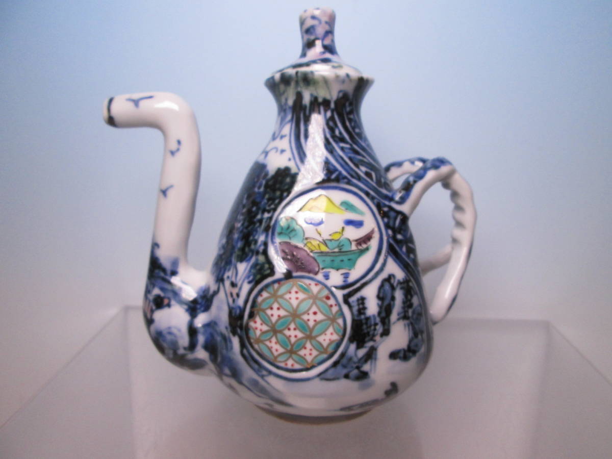 ☆ 平安 陶工 こいし陶斉 色絵 金彩 祥瑞 山水文 醤油差し 箱無 料理屋さんの器/清水焼/懐石/割烹料理 他多数出品中 拍卖