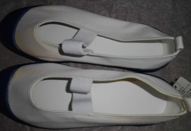 キャンパススクールシューズ バレーシューズ 上履 上靴 青×白 22.5cm拍卖