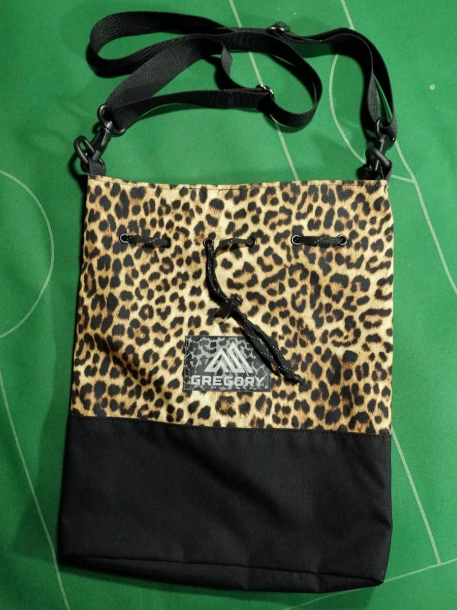 ▲グレゴリー FREAK'S STORE別注 ナイロン素材 巾着 フラットショルダーバッグ CINCH BAG ヒョウ柄 レオパード 美品!!!▲拍卖