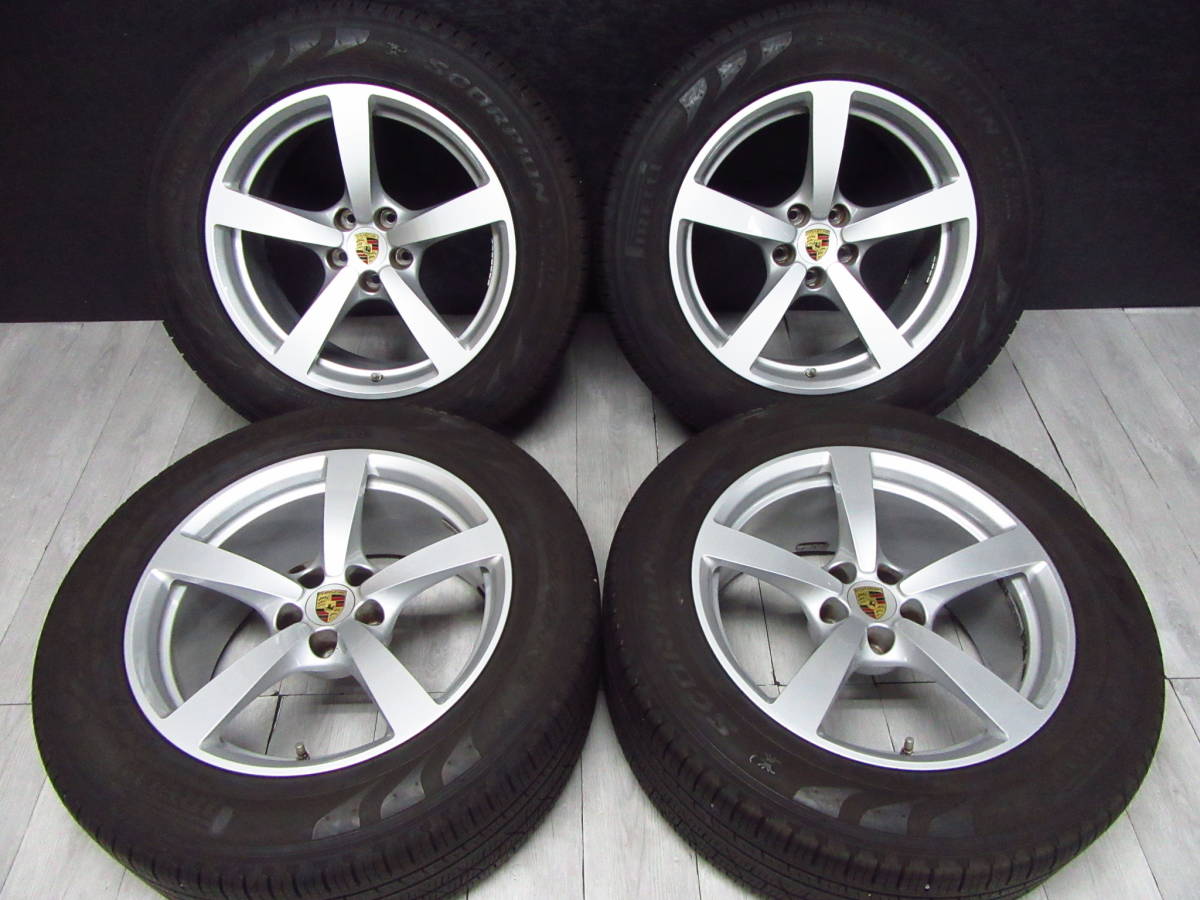 porushe ポルシェ マカン 95B 純正 18インチ 超美品 バリ山オールシーズンタイヤ付き マカンS拍卖