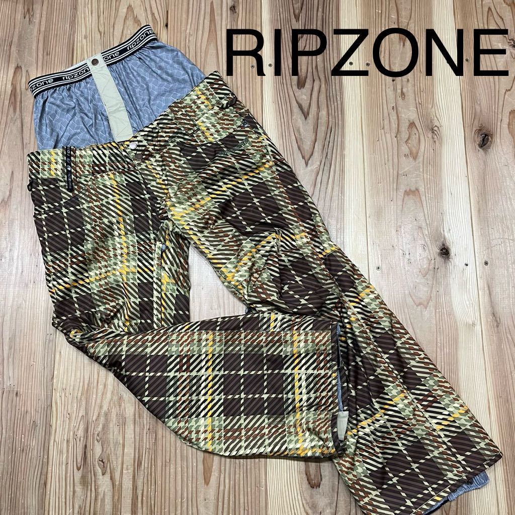 RIPZONE リプゾーン スノーボードウェア パンツ スキーウェア pants ズボン MEN'S 総柄 ウィンタースポーツ サイズM 玉mc2522拍卖