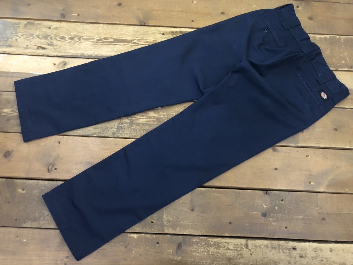 Dickies W211555 ワークパンツ Slim Straight 紺 ネイビー size 30×32 ディッキーズ拍卖