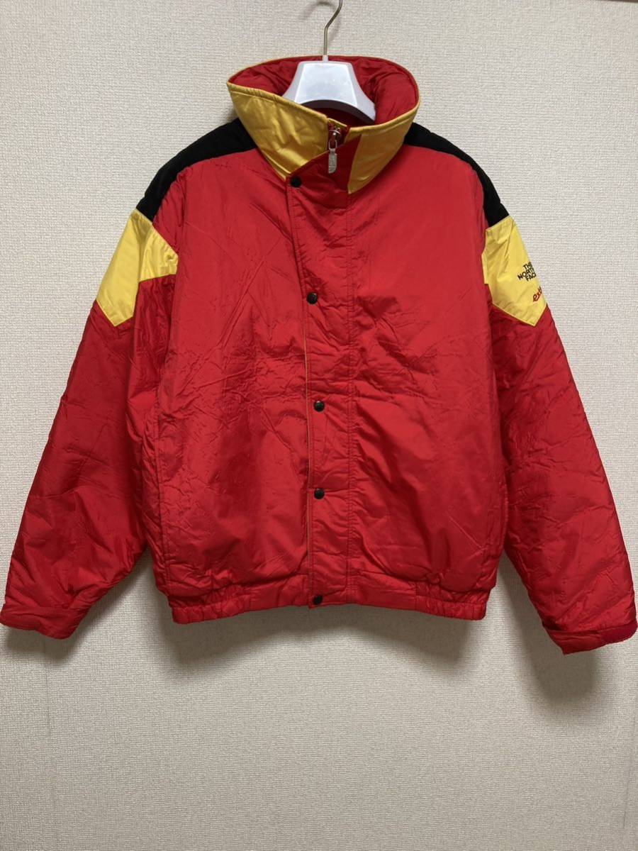 90's THE NORTH FACE EXTREME GORE-TEX スキージャケット USA製 M 中綿ジャケット 赤×黄 RECCO ノースフェイス拍卖