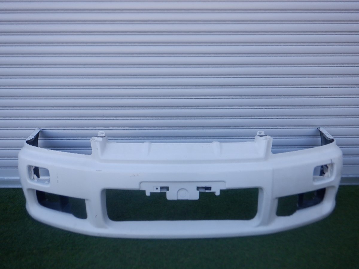 日産純正 ER34 スカイライン ターボ フロントバンパー ホワイト 側面ダクト付き 62022-AA240 m-24-1-390拍卖