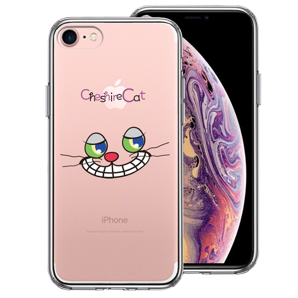 iPhone7 ケース クリア ファンタジーシリーズ アリス CAT 2 スマホケース 側面ソフト 背面ハード ハイブリッド拍卖