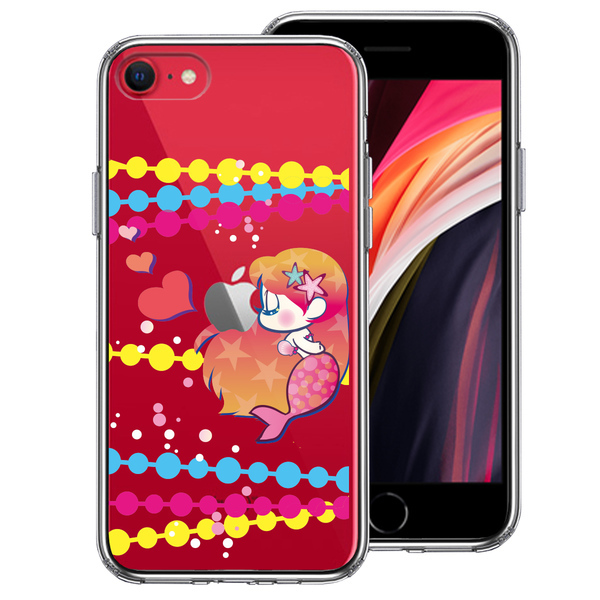 iPhoneSE ケース 第3世代 第2世代 クリア Young mermaid 2 スマホケース 側面ソフト 背面ハード ハイブリッド拍卖