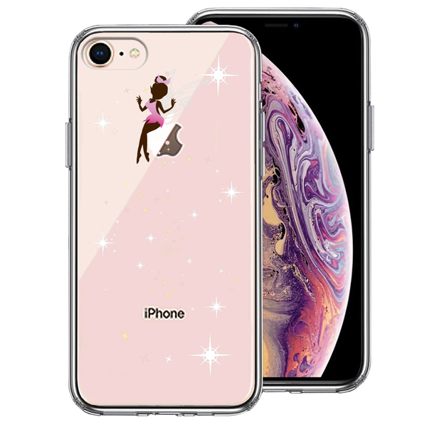 iPhone8 ケース クリア ピーターパン 妖精 2 スマホケース 側面ソフト 背面ハード ハイブリッド拍卖