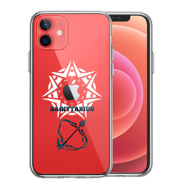 iPhone12mini ケース クリア 射手座 いて座 スマホケース 側面ソフト 背面ハード ハイブリッド拍卖